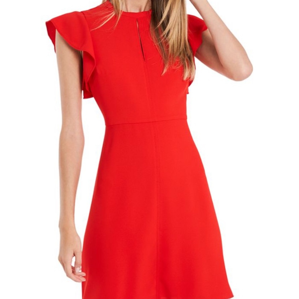 Riley & Rae Res Gwyn Ruffle Sleeve Moss Dress - Picture 6 of 6